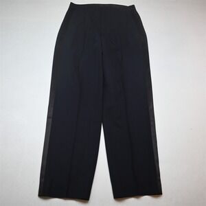 Vtg 1950s Bespoke 30x30 Midnight Navy Blue Wool High Rise Pleated Tuxedo Pants‎